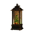 thumbnail image 2 of Christmas Tree LED Lantern with Glittering Waterfall Snow - Lighted Holiday Decor for Home, Table, Party - Battery Operated Indoor Christmas Decoration for Winter, Thanksgiving & Festive Gifting, 2 of 7