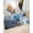 Dahliachm3506, variant on Watercolor Blossoms Dahlia Flower Plush Shag Bath Rugs Abstract Oil Painting Soft Fluffy Floor Doormat Carpet,Non-Slip Door Mats for Living Room Bedroom Kitchen Entryway Blue Grey