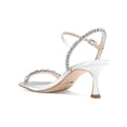 thumbnail image 2 of Badgley Mischka Womens Kenya Satin Embellished Dress Sandals, 2 of 3