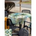 thumbnail image 5 of Outdoor Tablecloth with Umbrella Hole for Patio/Picnic/Party/Camping, Tropical Plants Waterproof Table Cloth Square Cover Washable, Summer Coastal Beach Coconut Tree Green (60"x 60"), 5 of 8