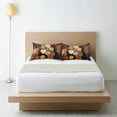 thumbnail image 6 of Yayeee Pillowcase Standard Size Set of 2 Satin Wrinkle Resistant Pillow Case, Gold Flower, 6 of 8