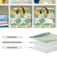 thumbnail image 4 of Yayeee Foldable Storage Basket for Shelves with Handles Waterproof Cloth Bins, Floral Wave, 4 of 7
