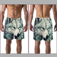 thumbnail image 3 of luoweisi Men's Beach Shorts Quick Dry Swim Trunks with Mesh Lining Wolf L, 3 of 5