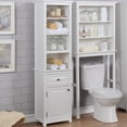 thumbnail image 6 of Alaterre Dorset Bathroom Storage Tower with Open Upper Shelves, Lower Cabinet and Drawer, 6 of 6