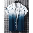 thumbnail image 2 of Men‘s Gradient Flower pattern 3D Print Top Summer Hawaii Beach Shirts Outdoor Party Men‘s Breathable Loose Short Sleeve Apparel FGS, 2 of 7