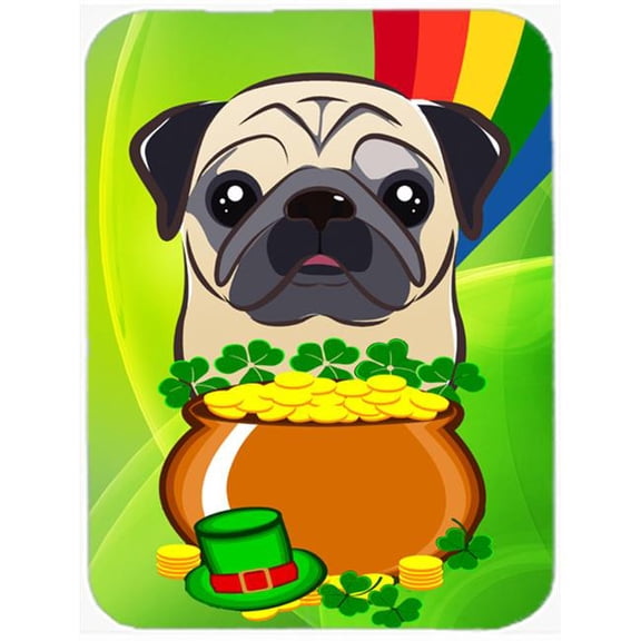 Carolines Treasures  Fawn Pug St. Patricks Day Mouse Pad