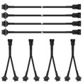 thumbnail image 1 of Hovano 4PCS 40 inch 4Pin Extension Cords and 4PCS 2-Way Splitters for LED Motorcycle ATV Trikes Golf Car Light Multi-Color Neon Strip Trucks Rock Lights, 1 of 6