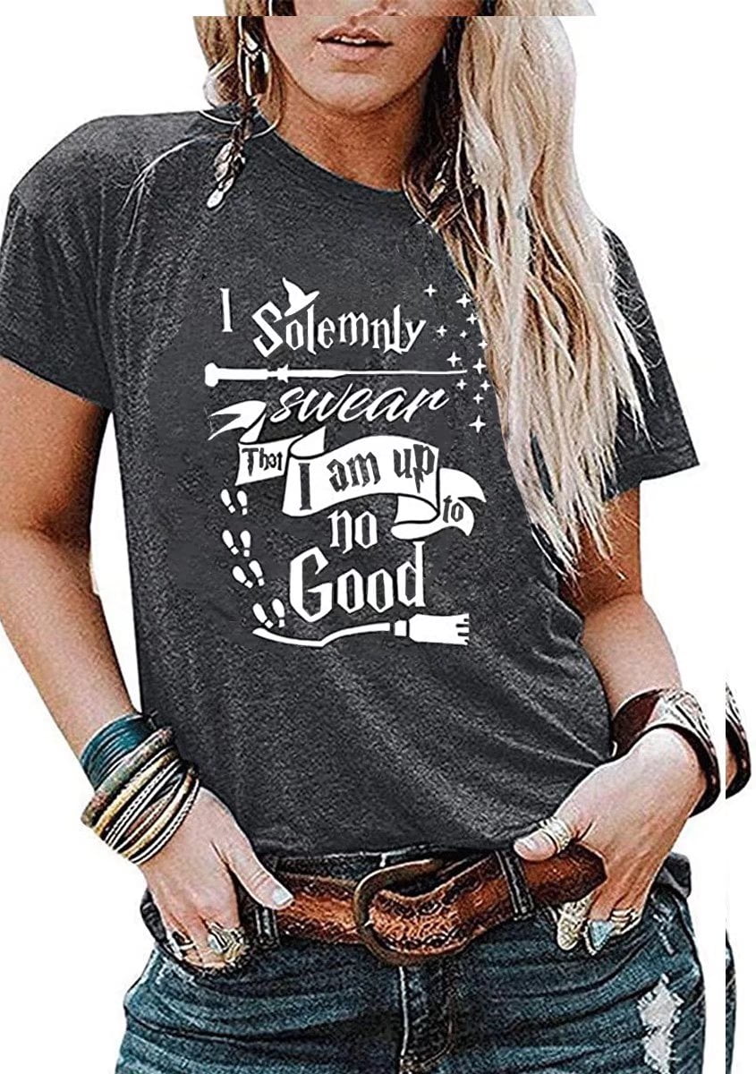 Beopjesk I Solemnly Swear That I Am Up to No Good T-Shirt Graphic Tees ...