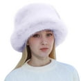 thumbnail image 2 of Dyfzdhu Women Fashion Solid Color Mink Hat Windproof Warm Dome Casual Plush In Winter Beige, 2 of 4