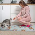 thumbnail image 3 of Highland Cow and Flower Print Anti Fatigue Kitchen Rugs Set Of 2, Non Slip Washable Decorative Floor Mats for Kitchen Sink Laundry, 17"x30" and 17"x47", 3 of 6