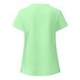 thumbnail image 4 of MIUOWANP Women's Short Sleeve T-Shirts Solid Color with Pocket Nursing Work Top Size M(6)Mint Green, 4 of 4