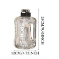 thumbnail image 3 of 0.4 Gallon Water Bottle With Straw and Chug Lid Oz Water Bottle With Marker And Handle Large Water Bottles Oz Sports Water Bottle Empty Bottle Mark Cup Set Mug Set with Writing Tumbler Kitchen Set Cup, 3 of 4