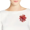 thumbnail image 7 of Pretty Red Water Lily Mother of Pearl Pin-Brooch for Female Anniversary, 7 of 7