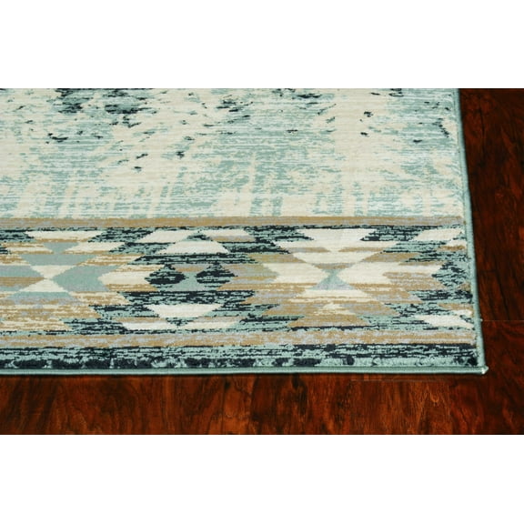 3'x5' Slate Blue Machine Woven Pinegrove Lodge Indoor Area Rug
