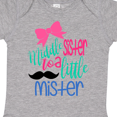 thumbnail image 4 of Inktastic Middle Sister to a Little Mister Girls Baby Bodysuit, 4 of 5
