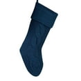 thumbnail image 5 of XIAOLE Christmas Large Cable Knitted Christmas Stockings, 18" Large Xmas Hanging Decoration Socks, Wall Decoration Candy Bag Sleeve Diamond Gift Bag For Family Party Decor, Dark Blue, 5 of 9