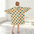 thumbnail image 2 of Football Helmet Beige Pattern Teens Oversized Sherpa Wearable Blanket Hoodie, Hooded Blanket Sweatshirt with Large Pockets, 2 of 6