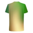 thumbnail image 4 of VBTAPA Mens Short Sleeve Gradient Print T-shirts Slim Fit Casual Workout Graphic Tees Summer Hipster Tops Green M, 4 of 6