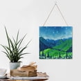 thumbnail image 6 of Night Hill Wood Wall Art Nature Wall Decor Wall Hanging and Tabletop Display,Perfect for Rustic Home & Office Decor 12x12 inches, 6 of 8