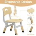 thumbnail image 4 of EuKer 7 Pcs Kids Table and Chairs, 47.2" x 23.6" Children Activity Table with Graffiti Desktop and Adjustable Height for Classroom, Daycare, Home, Natural, 4 of 8
