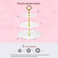 thumbnail image 3 of Pack of 10  Cake Stand Set, with 3 x Two-Tier and 3 x Three-Tier Cupcake Stands, 4 x Appetizer Trays, for Birthday Baby Bridal Shower Party (Gold), 3 of 5