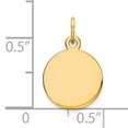 thumbnail image 2 of FJC Finejewelers 14k Yellow Gold Round Disc Charm, 2 of 2