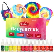 DIY Tie Dye Kits, 26 Colors Fabric Shirt Dye Kit for Kids Adults and Groups, Non-Toxic Tie Dye Set for Party, Gathering, Festival, User-Friendly, Halloween Thanksgiving Christmas Craft Dye Supplies
