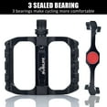 thumbnail image 5 of Smooth Bearings Mountain Bike Pedals - MTB Bicycle Flat Pedals Aluminum 9/16" Sealed Bearing Lightweight Platform for Road Mountain BMX MTB Bikes, 5 of 9