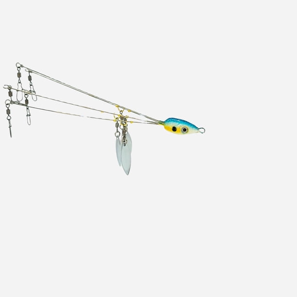 Alabama/Umbrella Rig Fishing Lure - 5 Wire, 4 Blade Teaser Arm Version, Multi-Lure Rig By Elemental Lures 11 thumbnail image