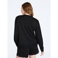 thumbnail image 3 of Joyspun Women's French Terry Knit Bridal Sleep Top with Long Sleeves, Sizes XS-3X, 3 of 4