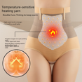 thumbnail image 3 of Pantalones abdominales de cintura alta sin costuras cálidos Pantalones abdominales posparto Pantalones de levantamiento de cadera abdominal con forma de triángulo mejorado para mujeres, 3 of 5