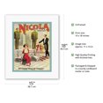 thumbnail image 2 of Nicola Prince of Magic - The Sleeping Miracle of Strength Illusion Show - Vintage Magic Poster c.1910 - Fine Art Rolled Canvas Print 11in x 14in, 2 of 4