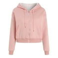 thumbnail image 5 of yocbz Womens Oversized Sweatshirt Graphic Womens Active Long Sleeve Zip Up Hoodie Casual Lightweight Jacket Pink,Size for M, 5 of 8