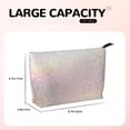 thumbnail image 4 of Picia Glitter Light Pearl Printed Cosmetic Bags for Women Makeup Bag Large Capacity Purse Travel Toiletry Zipper Storage Pouch Make up Brushes Organizer for Gifts, 4 of 6