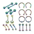 thumbnail image 4 of Milaget 20/Set Body Piercing Jewelry Set for Belly Tongue Nose Lip Eyebrow 10mm, 4 of 5