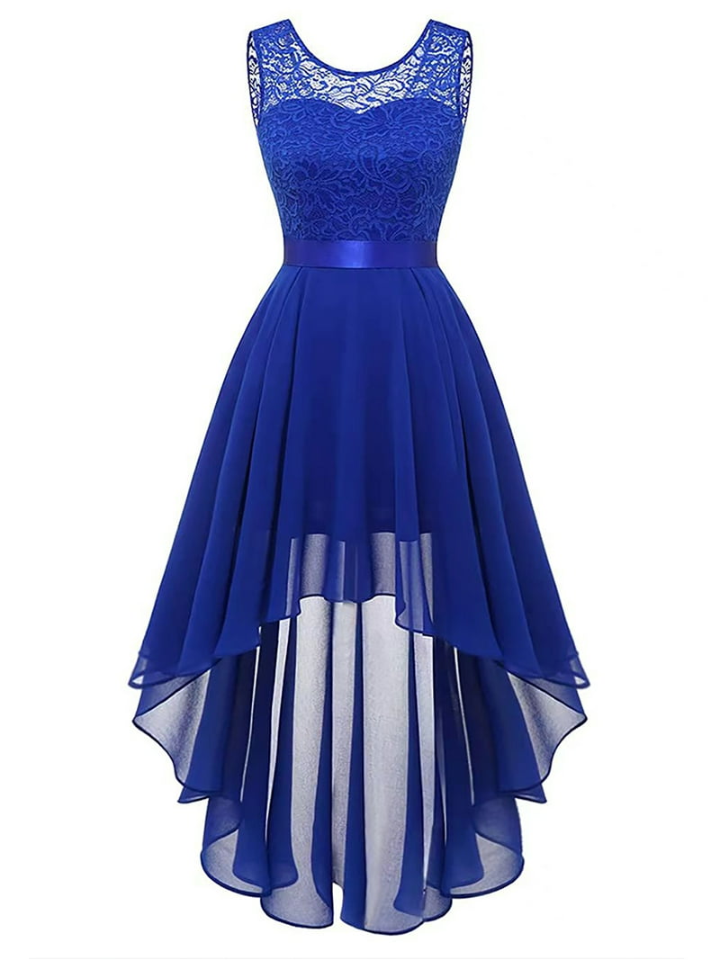 Julycc Womens Lace Chiffon Evening Party Prom Ball Gown Fishtail