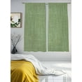 thumbnail image 3 of Sage Green Linen Sheer Curtains for Living Room Bedroom, Farmhouse Pure Color Country Farm Light Filtering Sheer Curtains, Rod Pocket Voile Window Drapes, 2 Panels Set 52"x 63", 3 of 7