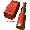 thumbnail image 4 of Nautical Brass Spyglass Telescope with Box, Brass Pirate Telescope, Spyglass Collapsible Monocular Decorative Telescope with Glass Optics for Kids Travellers Adventure Enthusiasts Collectible 6'', 4 of 6
