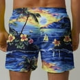 thumbnail image 5 of Summer Savings Clearance! Stamzod Mens Swim Trunks Quick Dry Drawstring Swim Shorts Tropical Print Bathing Suits Swimwear Plus Size Beach Shorts With Pockets, 5 of 6