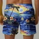 thumbnail image 5 of Pantalones cortos de playa holgados de verano para hombre, con bolsillos, para nadar., 5 of 6