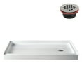 thumbnail image 4 of Streamline GB-519-80 60 in. x 36 in. Alcove Acrylic Shower Base in Glossy White With Right Drain, ABS Drain Included, 4 of 15