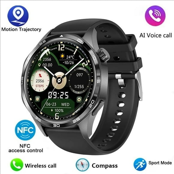 Lnetshop GT5 PRO Smart Watch Men Watch 5 Pro AMOLED HD Screen Bluetooth Call with Answer/Make Calls/100 Sports Modes/Message Reminder, IP67 Waterproof Fitness Tracker for Android Iphone Devices