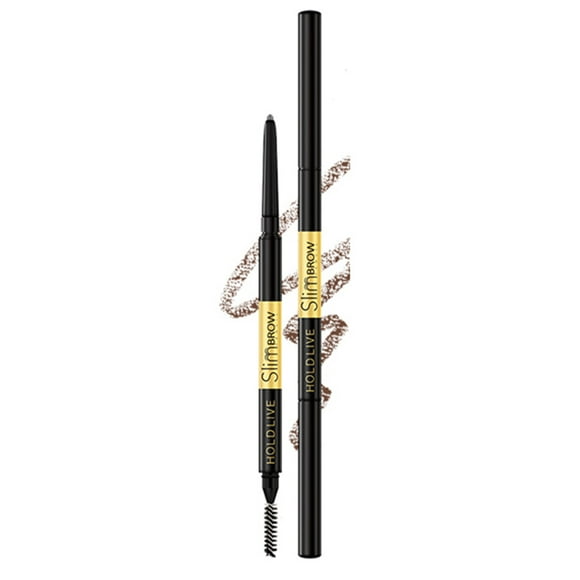 HOLD LIVE Crayon à Sourcils Naturel Rotatif Double Extrémité 0.1g Coloration Facile Doux pour la Peau Lisse Imperméable Résistant à la Transpiration