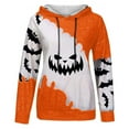 thumbnail image 3 of Halloween Hoodies for Women 2025 Funny Pumpkin Hoodie Long Sleeve Graphic Sweatshirt with Pockets Pullover Tops, 3 of 5