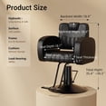 thumbnail image 6 of Baasha Allblack All Purpose Hydraulic Barber Chair with Removable Headrest, Reclining Salon Chair for Makeup, Lash, Tattoo, Braiding & Shaving, 440 lbs Cap, 6 of 7