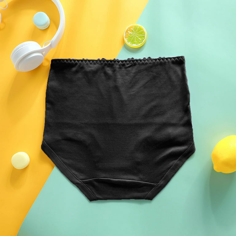 TAIAOJING Women's Cotton Thong High Waist Tummy Control Shapewear Brief  Underwear Panties Pack of 3 