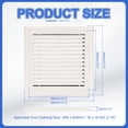 thumbnail image 2 of Uxcell Plastic Ventilation Grille, Adjustable Outlet Air Vent Removable Vent Filter Grilles with Built-in Mesh Screen 16x16 Inch, 2 of 7