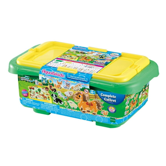 Aquabeads Jumbo Arts & Crafts Set pour enfants en journée sur le thème de la ferme - plus de 3 500 perles et 2 présentoirs