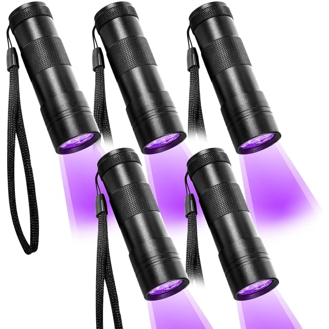 Lámpara UV Apuakthei de 395 nm, lámpara de madera, luz negra, linterna UV LED, portátil, mini linterna de mano, detector de manchas de orina de perro y mascotas, 395 nm, identificación