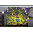 thumbnail image 6 of Dawhud Direct Colorful Wolf Fleece Blanket for Bed, 50" x 60" Dean Russo II Wolf Fleece Throw Blanket for Women, Men and Kids - Super Soft Plush Wolf Blanket Throw, 6 of 6